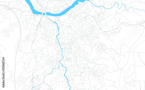 Ourense, Spain bright vector map