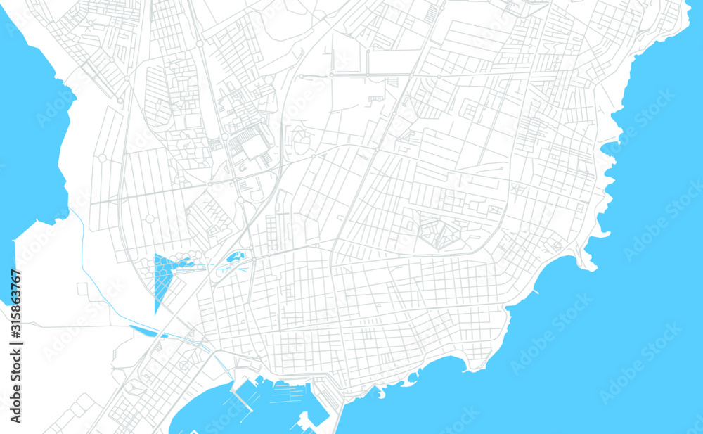 Obraz premium Torrevieja, Spain bright vector map