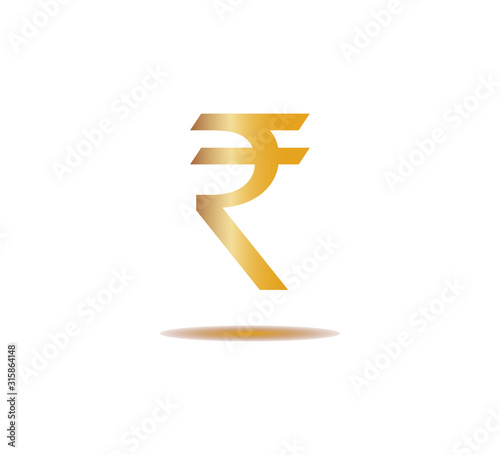 India rupee icon. Vector illustration, flat design
