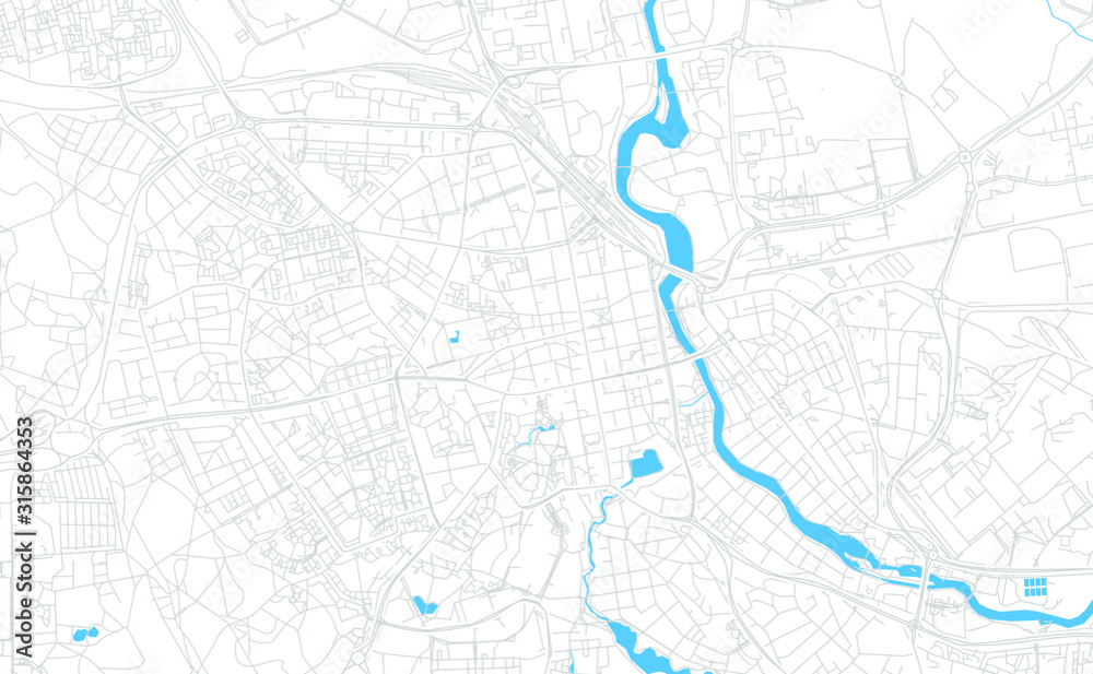 Linkoping, Sweden bright vector map