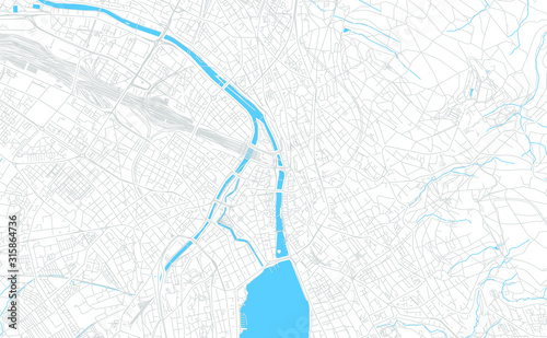 Zurich, Switzerland bright vector map