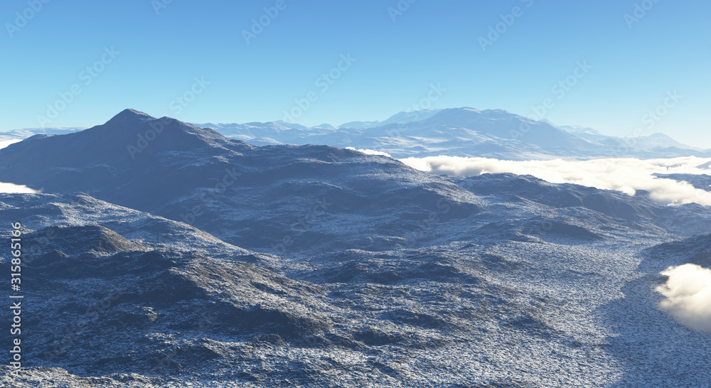 Fototapeta premium Surface of exoplanet or extrasolar rock planet