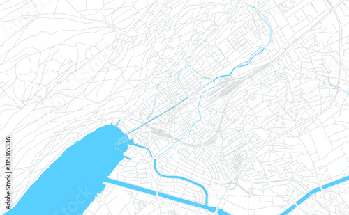 Biel/Bienne, Switzerland bright vector map