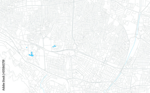 Bursa, Turkey bright vector map