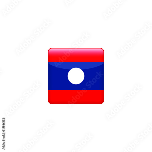 Free Download square Laos flag. Simple vector. National flag of Laos  - GFXLoad