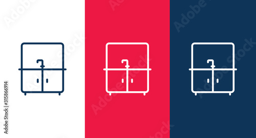 Bathroom sink icon for web and mobile