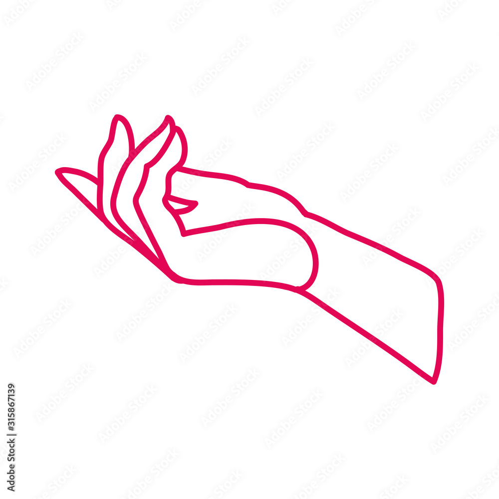 Obraz premium hand human receive isolated icon