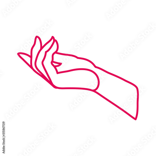 hand human receive isolated icon