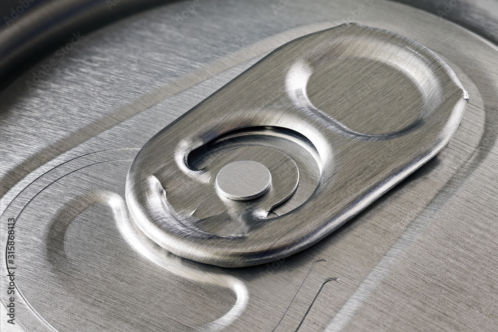 Ring Pull on a Drinks Can, close up Ring Pull on a Drinks Can, close up