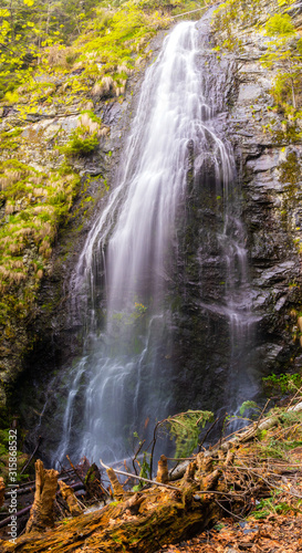 Waterfall in Ukrainian Carpathians