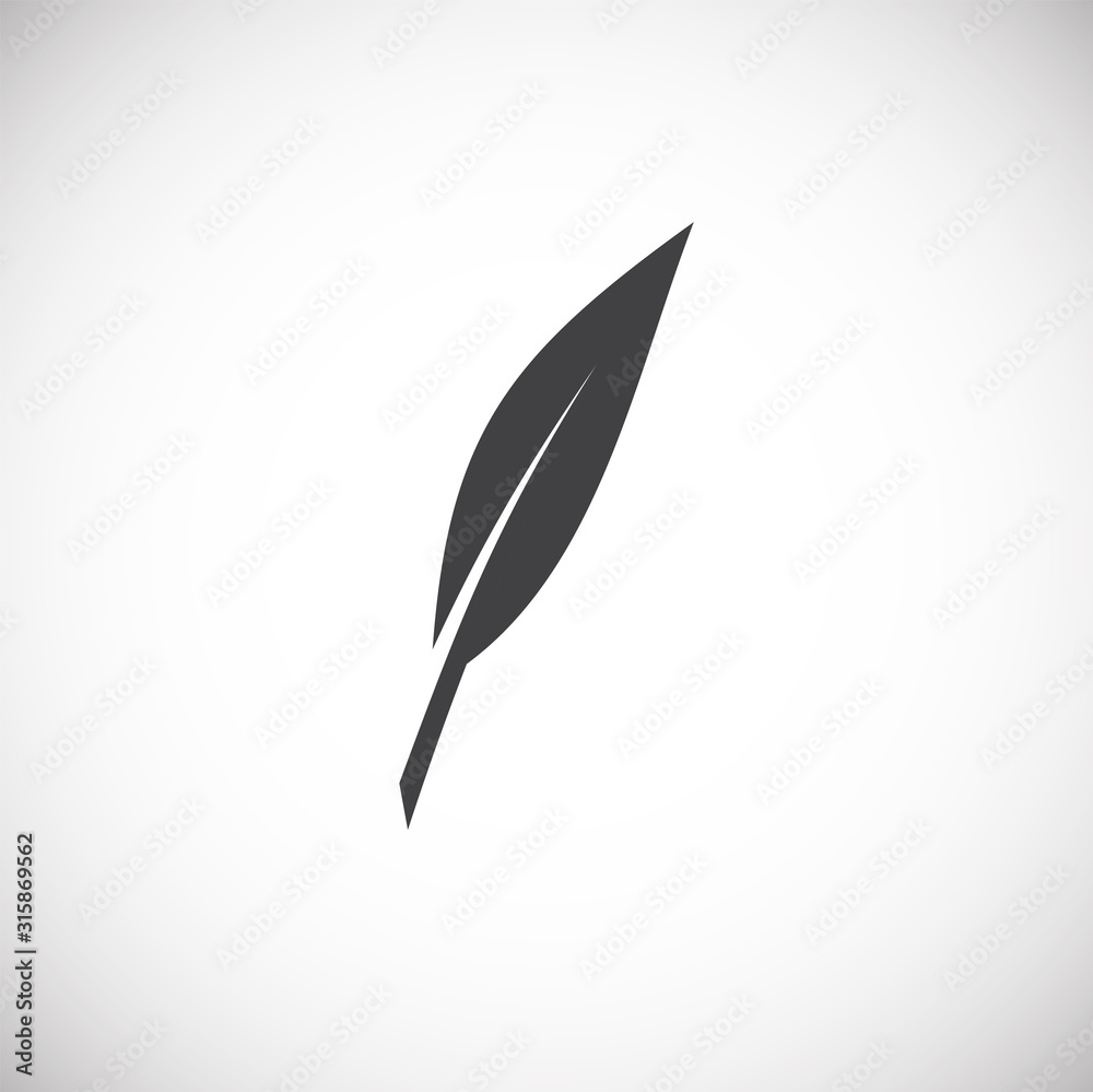 Feather icon on background for graphic and web design. Creative illustration concept symbol for web or mobile app Feather icon on background for graphic and web design. Creative illustration concept symbol for web or mobile app