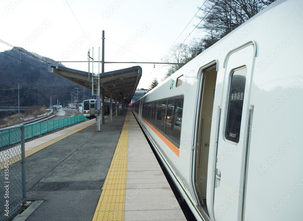 Limited Express Kusatsu at Nakanohara Kusutsukuchi Station.