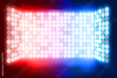 Led projection screen. Display pixels. Colorful abstract background. Light show on the stage. Vector illustration.
