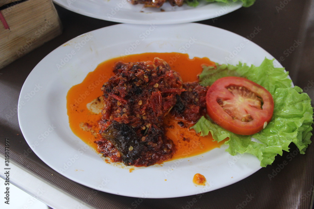 red chili sauce or sambal traditional food from indonesia red chili sauce or sambal traditional food from indonesia