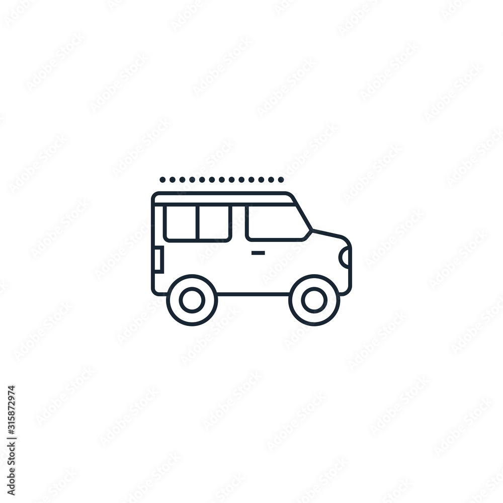 SUV creative icon. From Transport icons collection. Isolated SUV sign on white background