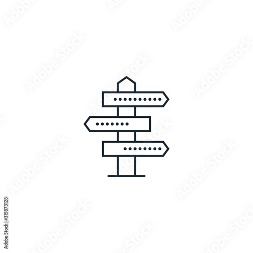 Signpost creative icon. From Travel icons collection. Isolated Signpost sign on white background