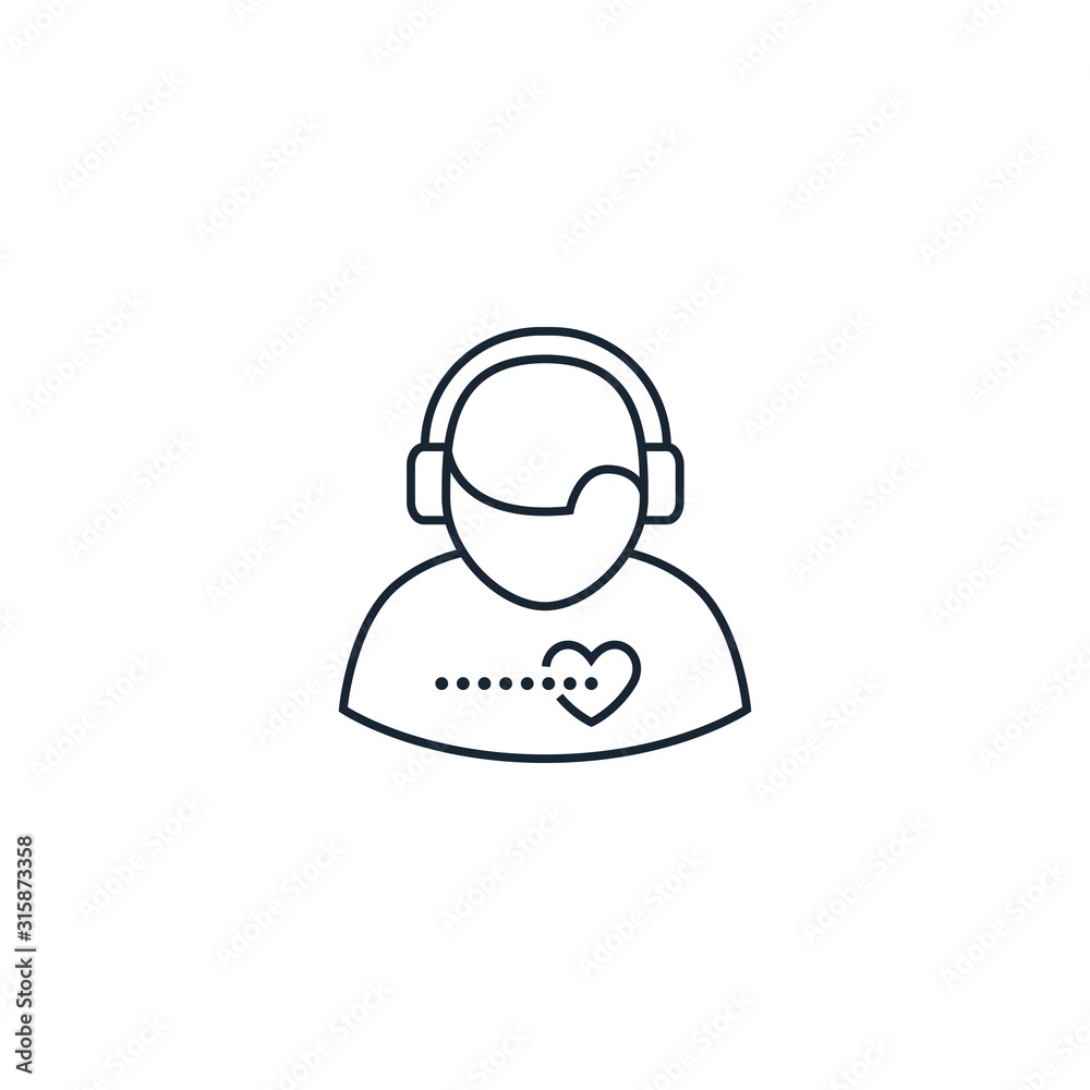 music lover creative icon. From Music icons collection. Isolated music lover sign on white background music lover creative icon. From Music icons collection. Isolated music lover sign on white background