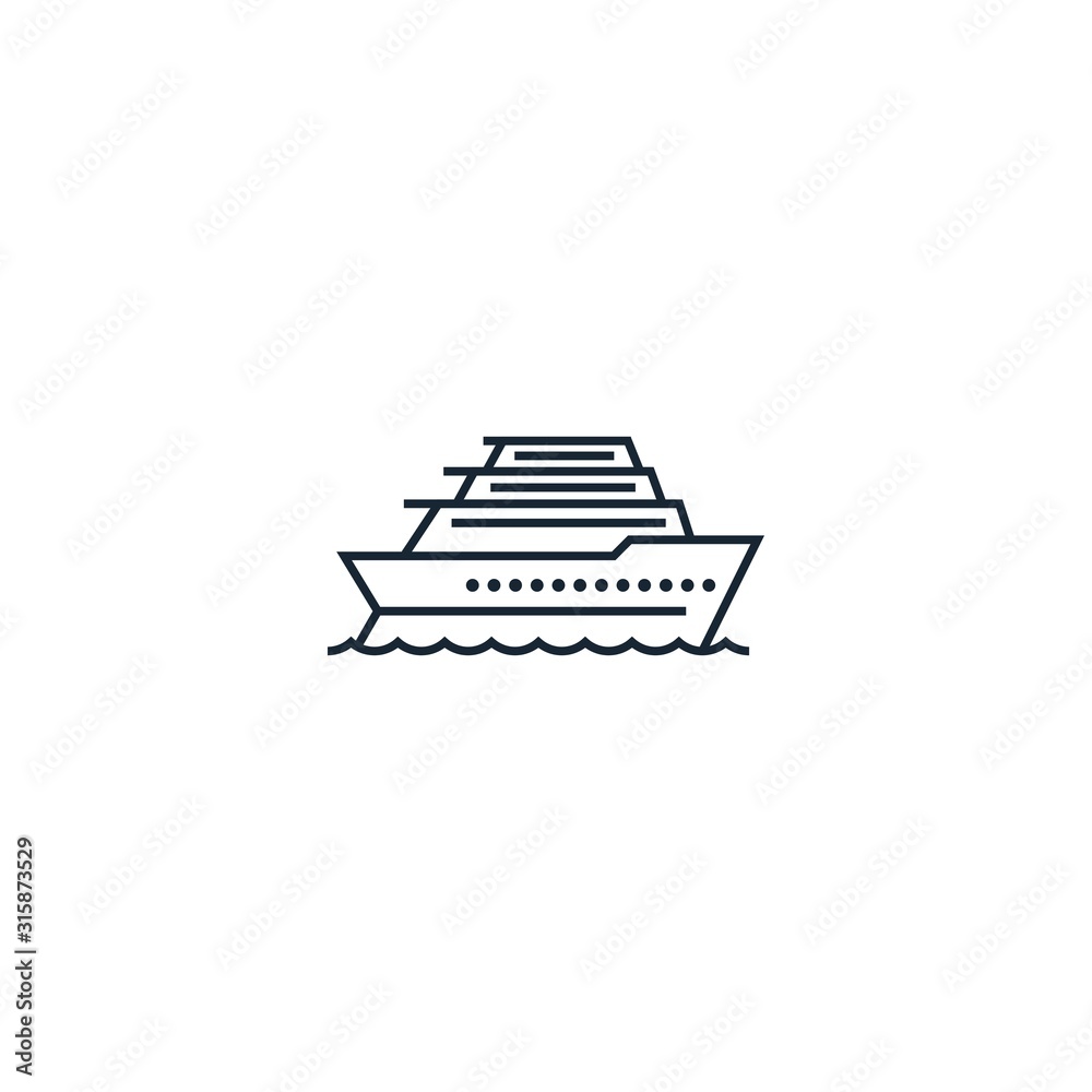 cruise liner creative icon. From Transport icons collection. Isolated cruise liner sign on white background
