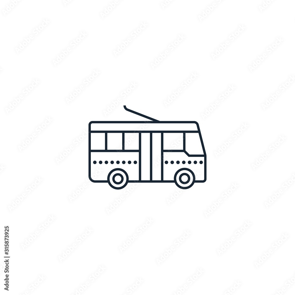 trolley creative icon. From Transport icons collection. Isolated trolley sign on white background trolley creative icon. From Transport icons collection. Isolated trolley sign on white background