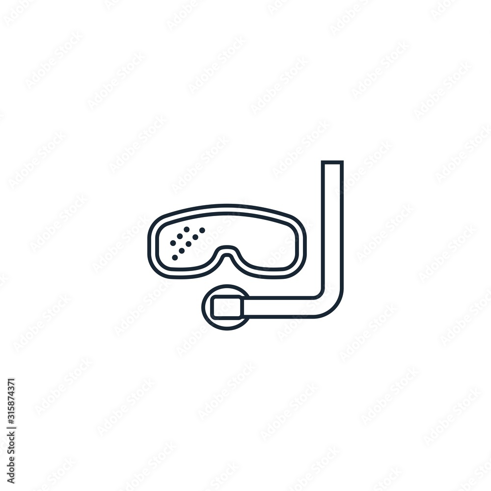 Diving creative icon. From Travel icons collection. Isolated Diving sign on white background Diving creative icon. From Travel icons collection. Isolated Diving sign on white background