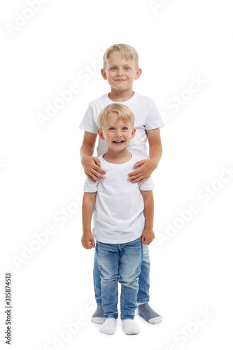 Cuadro en lienzo Happy children, brothers