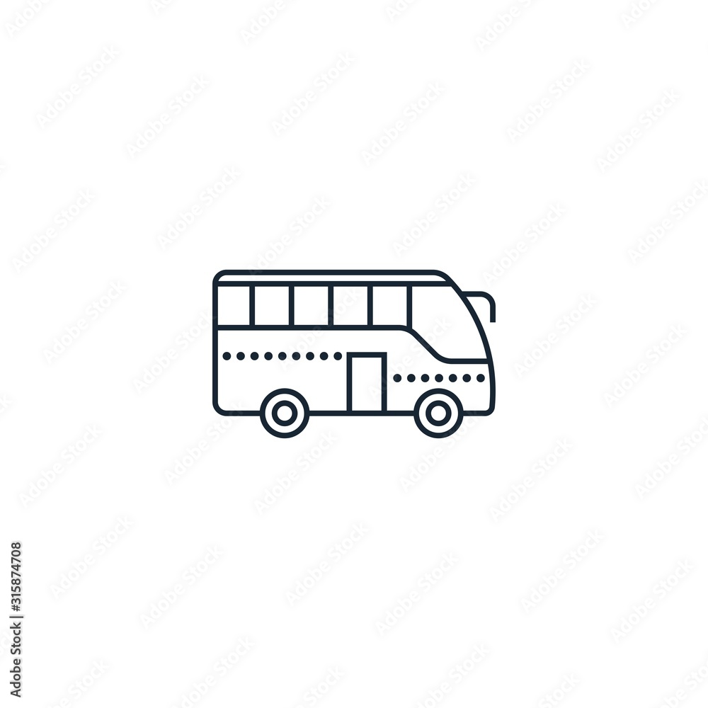 Bus creative icon. From Travel icons collection. Isolated Bus sign on white background Bus creative icon. From Travel icons collection. Isolated Bus sign on white background