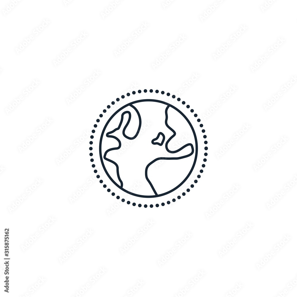 Earth creative icon. From Travel icons collection. Isolated Earth sign on white background Earth creative icon. From Travel icons collection. Isolated Earth sign on white background