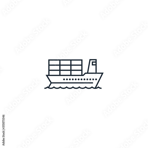 Cargo ship creative icon. From Transport icons collection. Isolated Cargo ship sign on white background