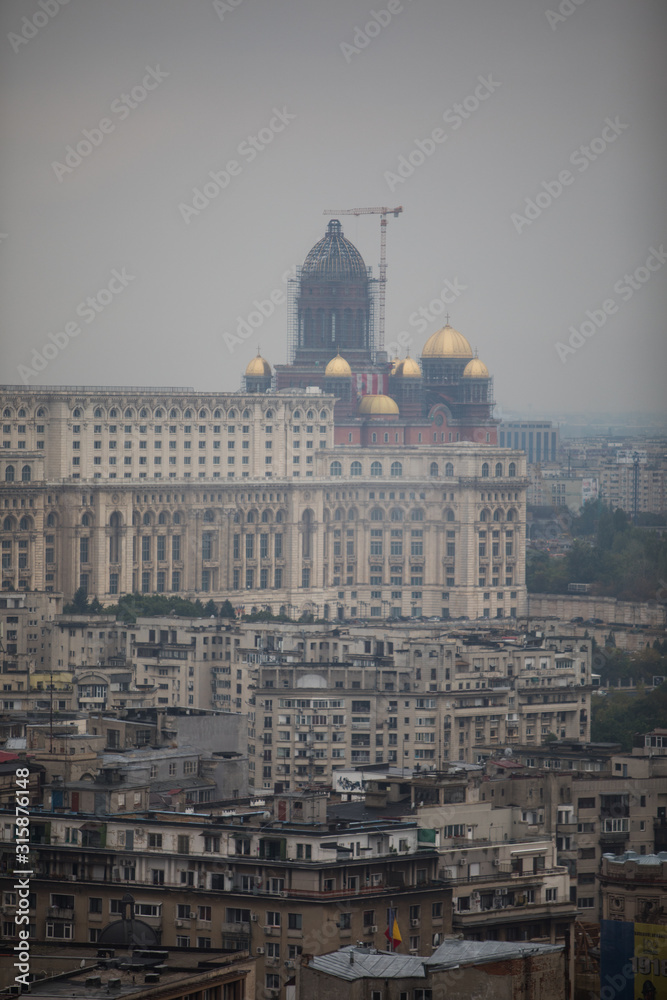 Romanian Parliament building in Bucharest, Romania