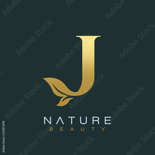Letter J Luxury Letter Logo Design Vector Icon