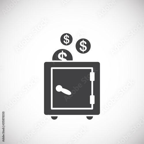 Investment related icon on background for graphic and web design. Creative illustration concept symbol for web or mobile app