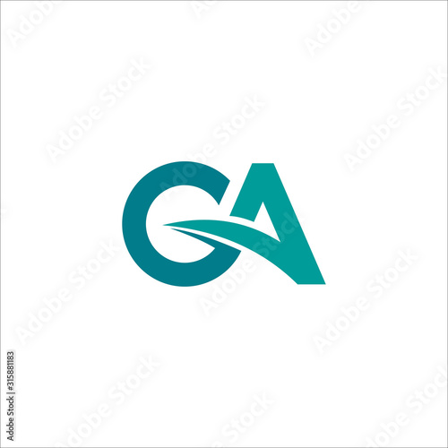 Initial letter ga or ag logo vector design templates photo