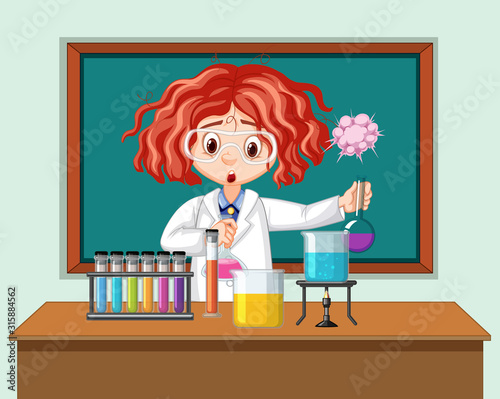 Scientist working with science tools in lab