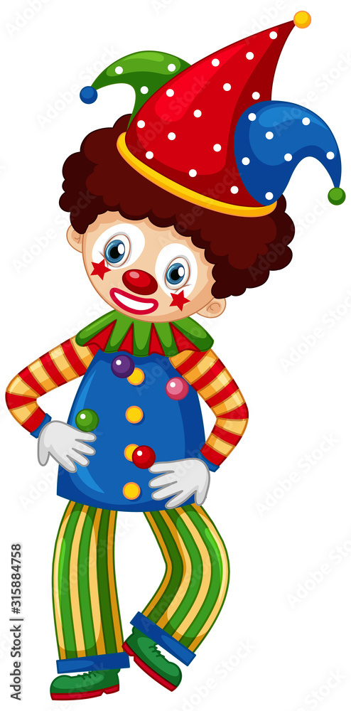 Circus clown juggling balls on white background Circus clown juggling balls on white background