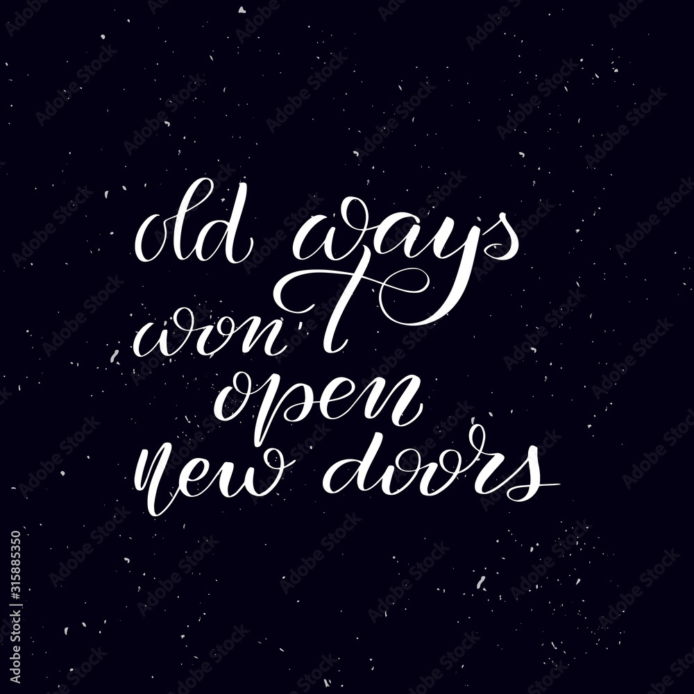 Handwritten calligraphy text, chalk on a blackboard Handwritten calligraphy text, chalk on a blackboard
