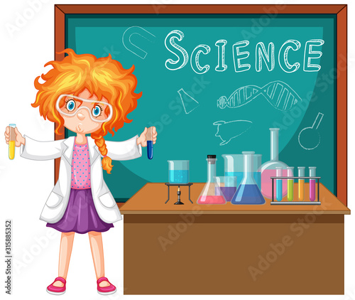 Scientist working with science tools in lab