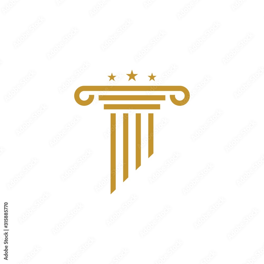 Pillar Logo Template. Column Vector illustration Pillar Logo Template. Column Vector illustration