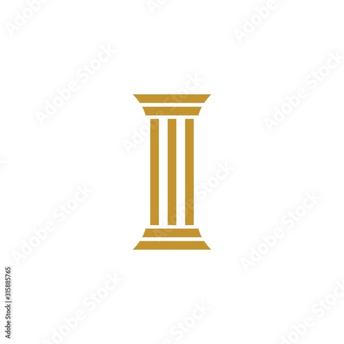 Pillar Logo Template. Column Vector illustration