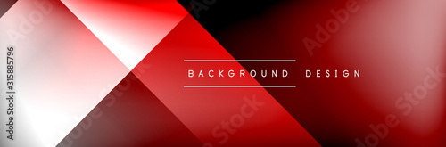 Abstract background - squares and lines composition created with lights and shadows. Technology or business digital template