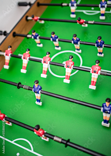 red and blue table football players  graphic resource