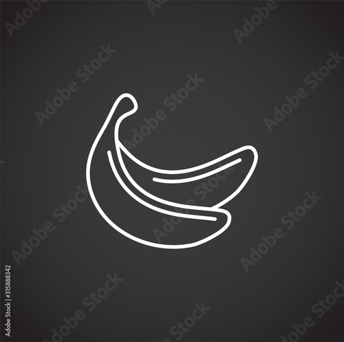 Fototapeta Naklejka Na Ścianę i Meble -  Fruit related icon outline on background for graphic and web design. Creative illustration concept symbol for web or mobile app