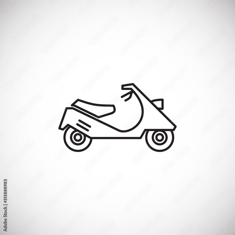 Motorcycle icon outline on background for graphic and web design. Creative illustration concept symbol for web or mobile app Motorcycle icon outline on background for graphic and web design. Creative illustration concept symbol for web or mobile app
