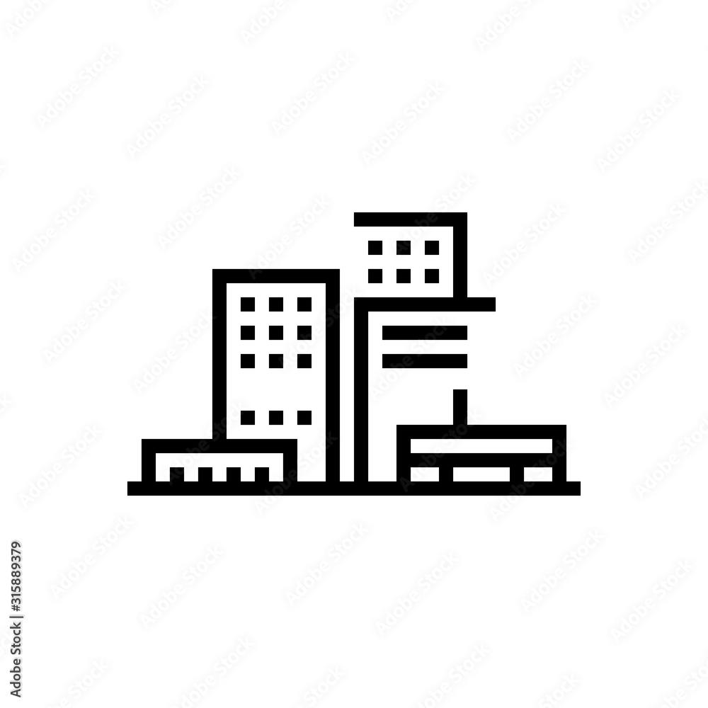 Modern flat design isometric concept of Smart City for website and mobile website. Stock vector illustration isolated on white background.