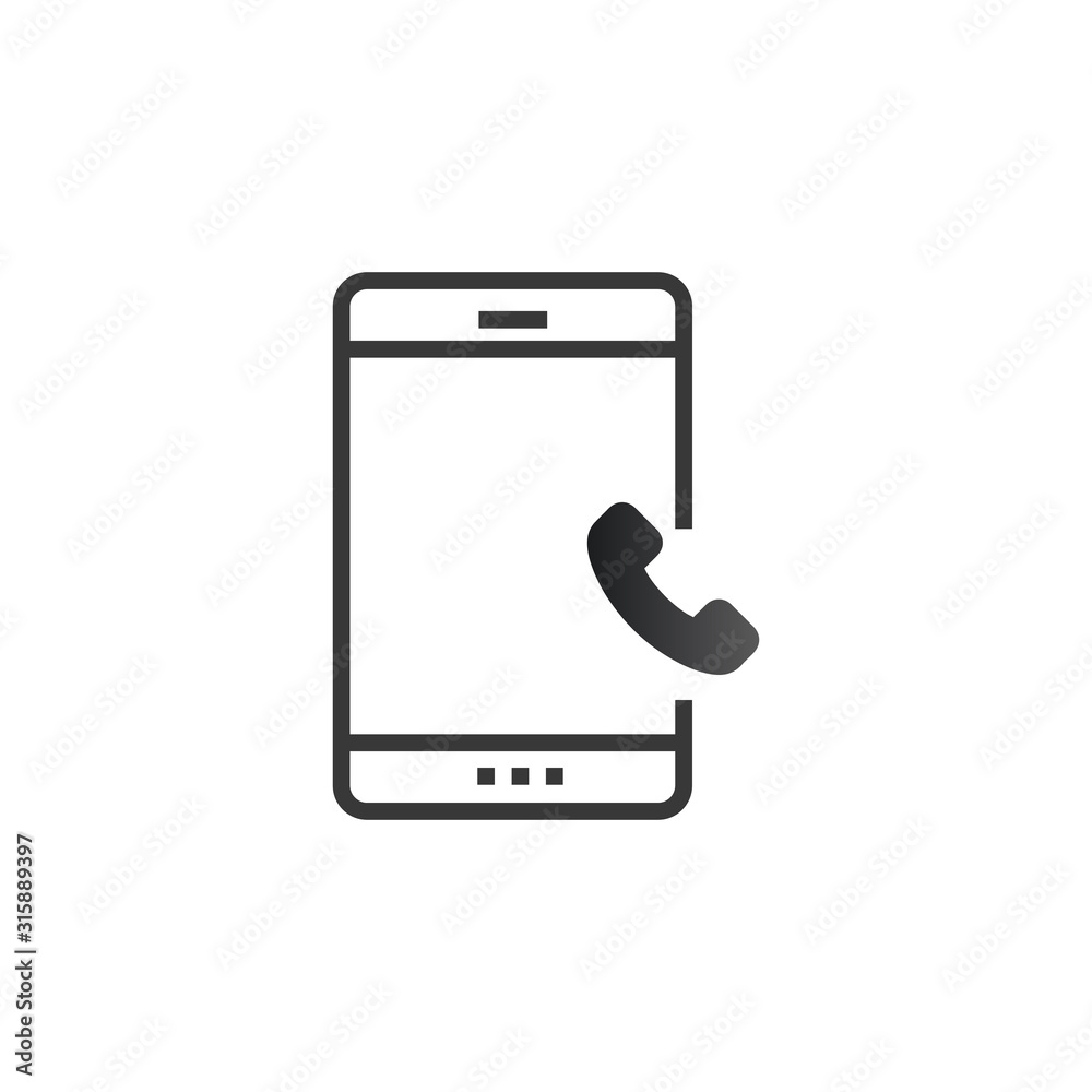 Vector Phone Call Icon. Stock vector illustration isolated on white background. Vector Phone Call Icon. Stock vector illustration isolated on white background.