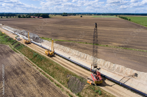 Drohnenaufnahmen - Ausbau der Erdgasversorgung