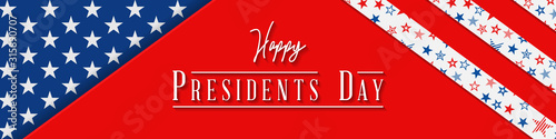 Presidents' Day. Presidents Day poster. Happy Presidents Day Background and symbols with USA flag. Vector illustration - Presidents' Day in the United States.