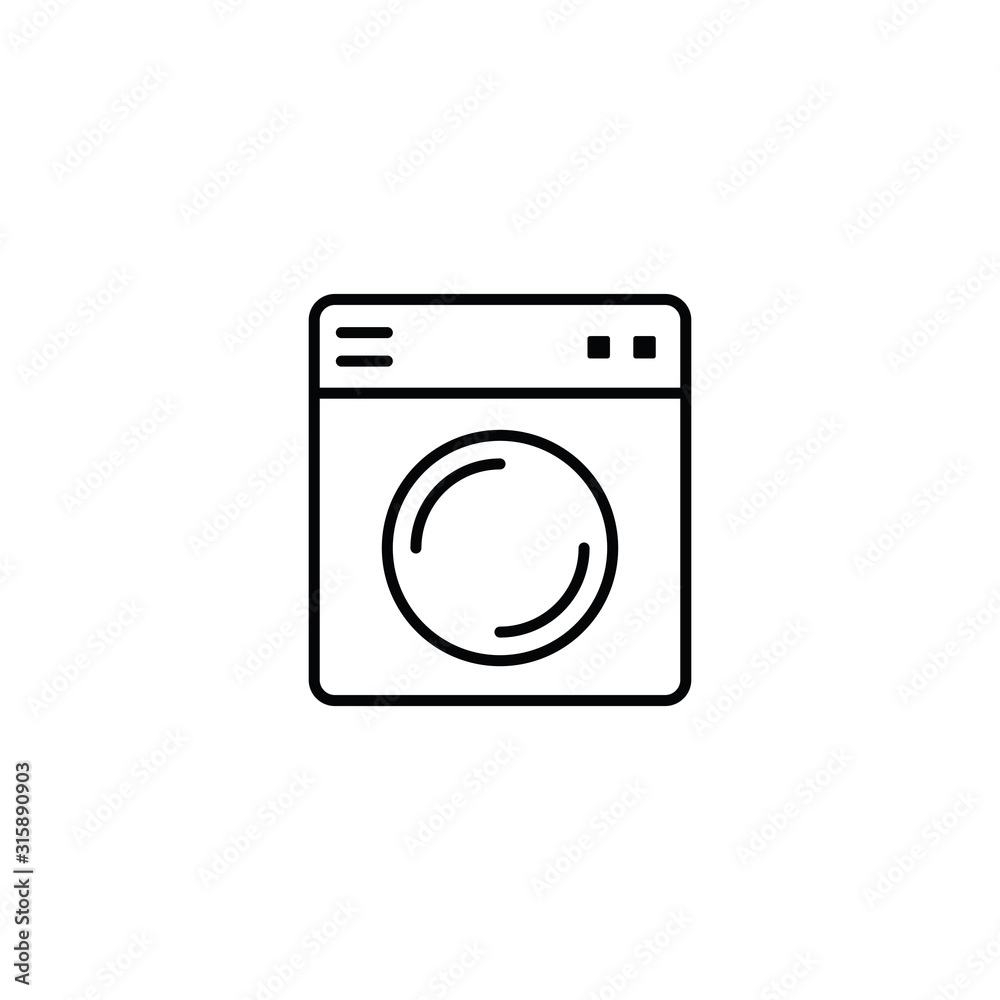 washing machine icon. line style icon washing machine icon. line style icon