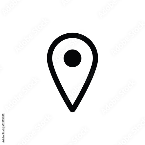Free Download Map pointer  - vector icon, line design - GFXLoad