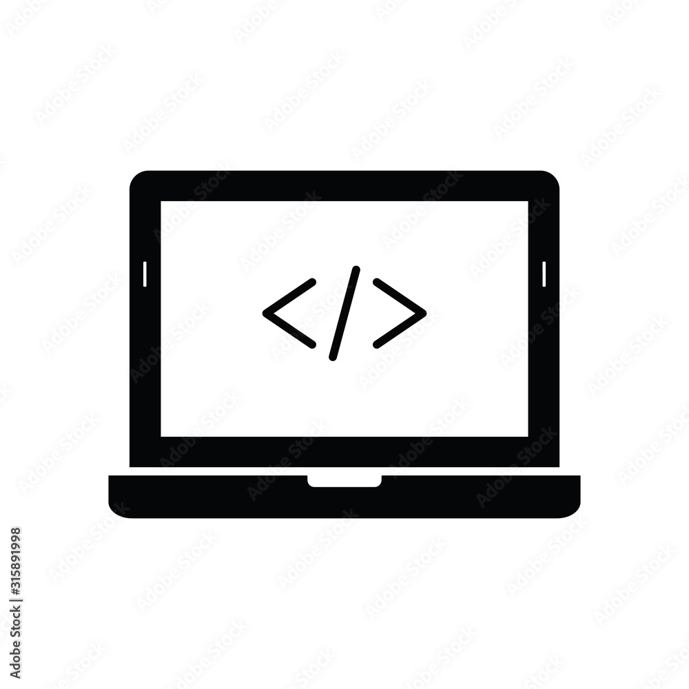 Code icon, php symbol vector. Code icon, php symbol vector.