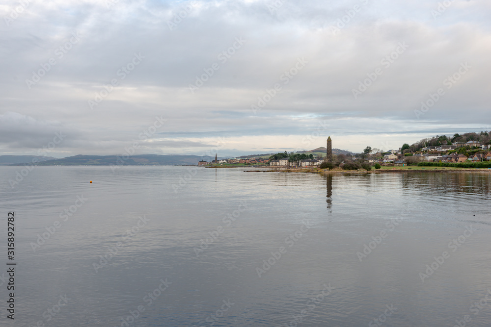 Largs Foreshore and the Pencil Monument
